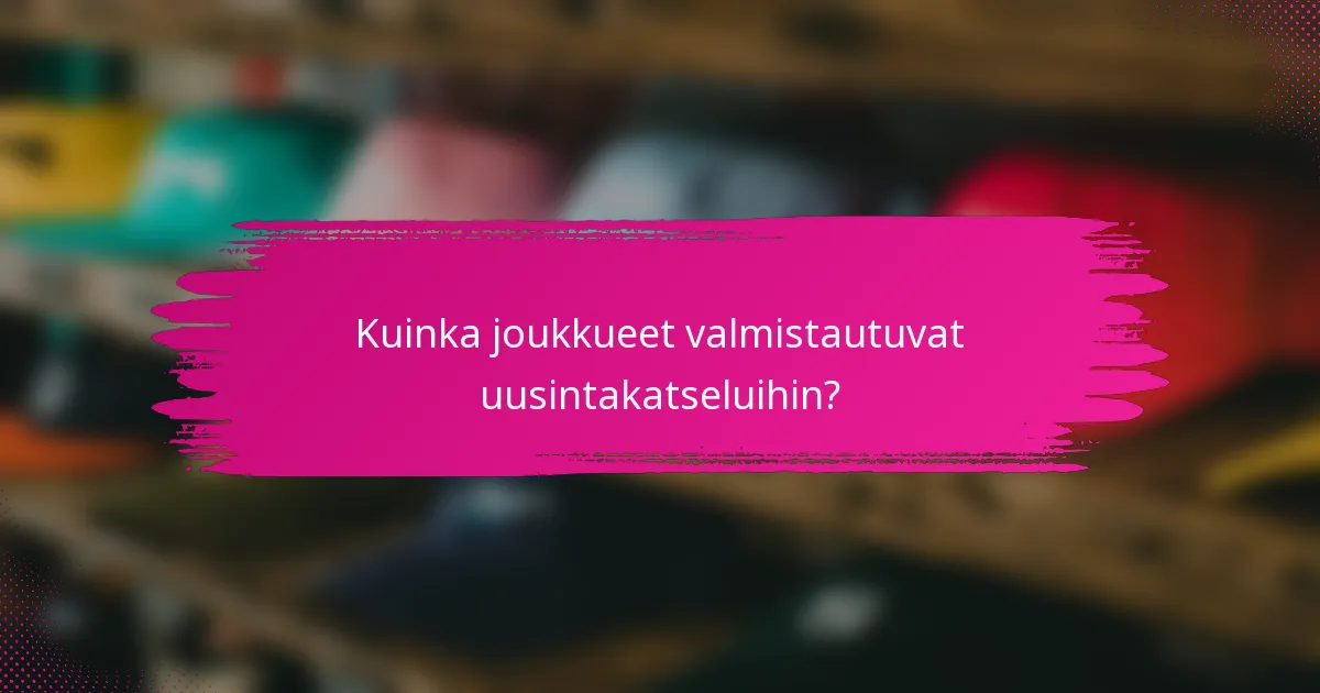Kuinka joukkueet valmistautuvat uusintakatseluihin?