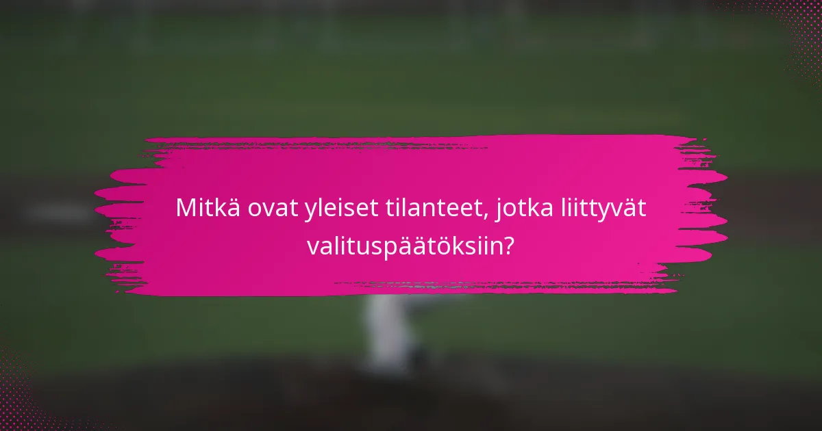Mitkä ovat yleiset tilanteet, jotka liittyvät valituspäätöksiin?